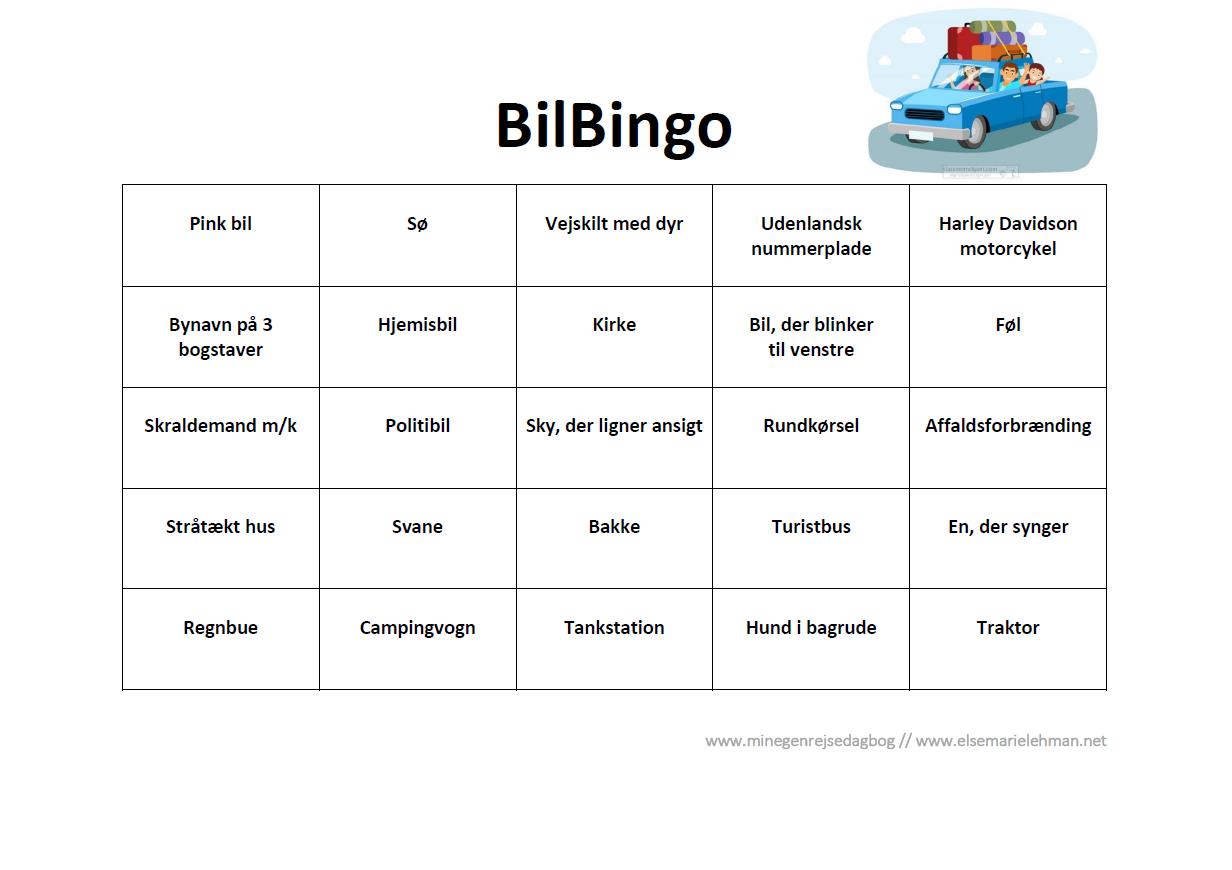 BilBingo! Else Marie Lehman